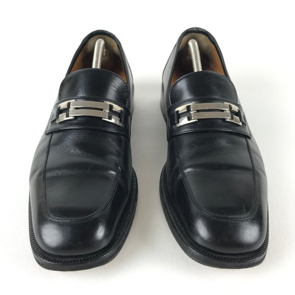 Peter Huber Mens Black Leather Loafers 9.5 M main image 6